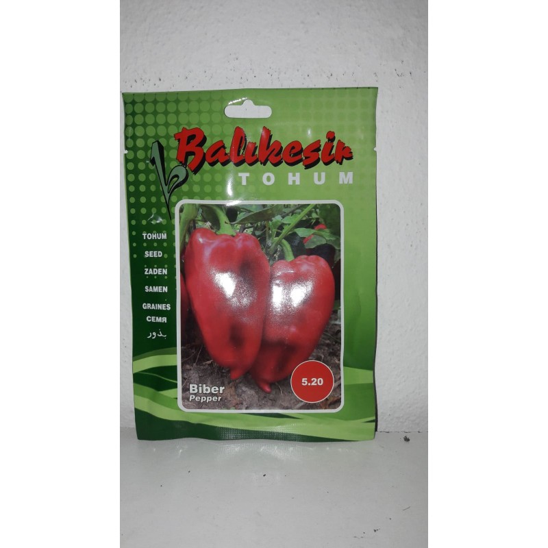 Balıkesir Tohum 5.20 Özel Seleksiyon Kapya Biber Tohumu 5000 Adet 