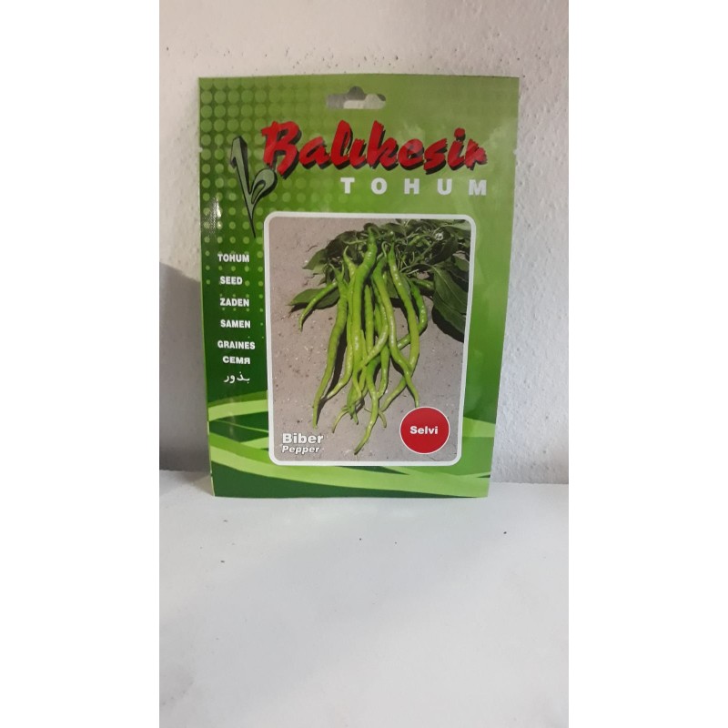 Balıkesir Tohum Selvi Kıl Tatlı Biber Tohumu 10 Gr