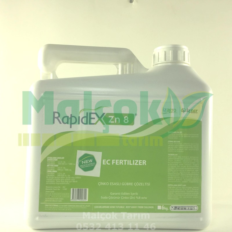İztar Rapidex Zn Çinkolu Sıvı Yaprak Gübresi 5 Litre