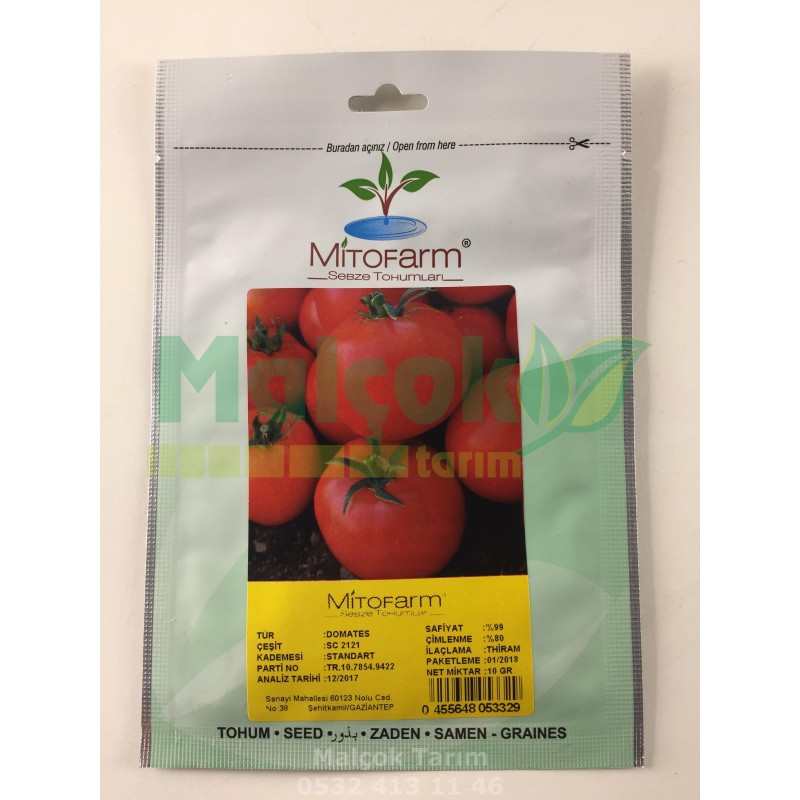 Mitofarm Sc 2121 Sofralık Domates Tohumu 10 Gram