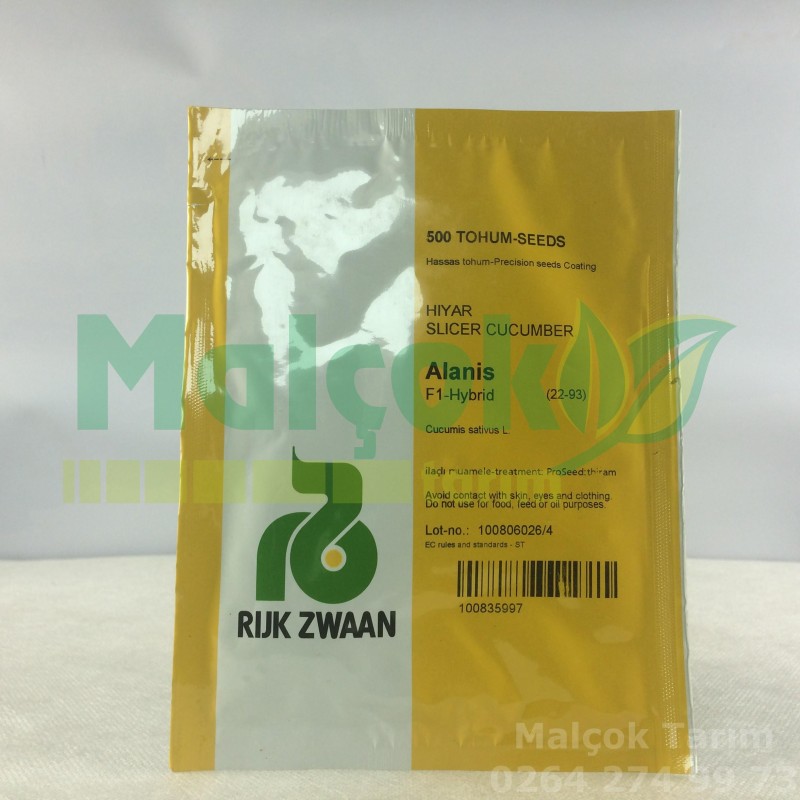 Rijk Zwaan Alanis F1 Hibrit Hıyar ( Salatalık) Tohumu 500 Adet