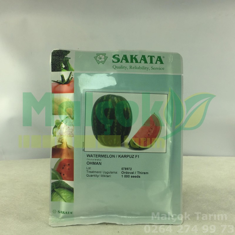 Sakata Ohman Hibrit F1 Karpuz Tohumu 1000 Adet