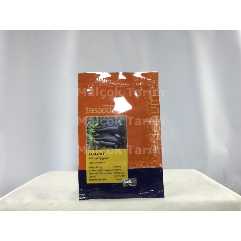 Tasaco Tascon F1 Uzun Hibrit Patlıcan Tohumu 1000 Adet