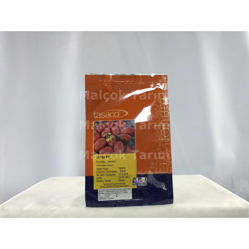Tasaco 21700 F1 Hibrit Salçalık Sanayi Oturak Domates Tohumu 2500 Adet