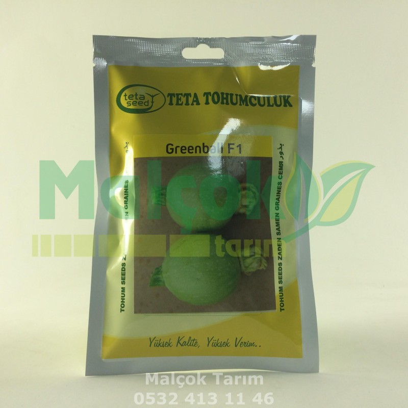 Teta Greenball F1 Hibrit Yeşil Top kabak Tohumu 500 Adet